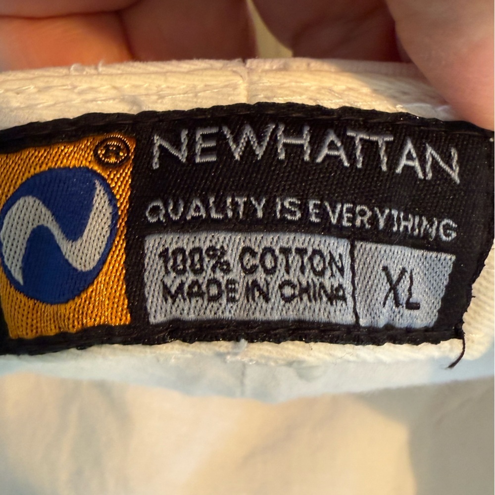 Set of 2 Lids… High Quality 109% Cotton Beige and White Caps - Picture 5 of 16